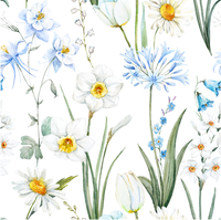 Tissu d'ameublement personnalisé imprimé numériquement avec un motif floral tendance pour rideaux et nappes