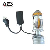 Lentille de projecteur bi-LED AES H4-3 36W en verre hyperboloïde 6000K pour la rénovation automobile et les pièces détachées