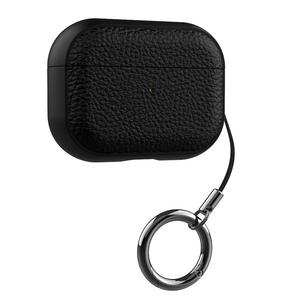 Convient pour l'étui des AirPods de 4e génération, cuir simple à motif de litchi avec anneau de suspension, étui de protection complet anti-chute - Product Image 2