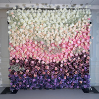 NINI prend en charge la personnalisation de la taille, toile de fond en soie faite à la main, panneau de roses artificielles écologiques, décoration murale moderne pour mariage