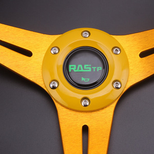 Volant de course 14 pouces 350 mm 3 branches en PU pour modification de voiture et karts - Product Image 3