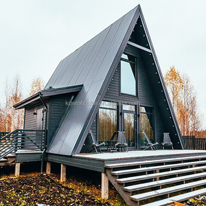 Chine Vente chaude Cadre <span class=keywords><strong>en</strong></span> acier Préfabriqué Resort Cottage <span class=keywords><strong>Jardin</strong></span> <span class=keywords><strong>Chalet</strong></span> Kits Mini Petit A Cadre Maisons - Product Image 1