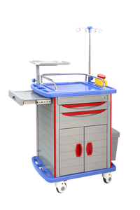 Chariot médical d'urgence en acier inoxydable au design moderne, mobilier hospitalier, chariot mobile, <span class=keywords><strong>table</strong></span> mobile pour les urgences - Product Image 6