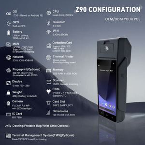 Z90 ZOS Pos Terminal 5.5&quot; Commercial Bank Pos Device <strong>Card</strong> <strong>Swipe</strong> <strong>Machine</strong> with Printer Pos System - Product Image 6