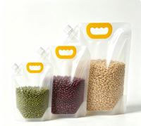 Sachet Doypack Transparent de Qualité Alimentaire avec Bec Verseur et Poignée en PET/PE pour Emballage Alimentaire (Céréales, Riz, Haricots)