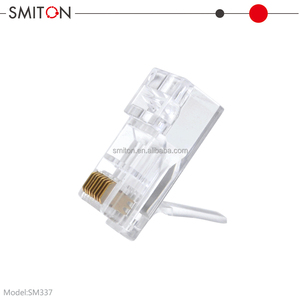 RJ45 Geçiş Konnektörü Cat6 1.<span class=keywords><strong>2</strong></span> mm Dış Çaplı İki Sıralı Fiş, Altın Kaplama - Product Image 4