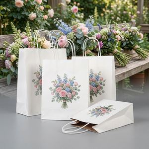 Durable Eco Kraft <b>Wrapping</b> Bag Multi-scene Applicable <b>Paper</b> Tote for Florist Packaging and Daily Retail Sales - Product Image 1
