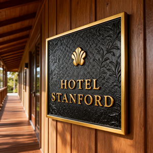 Premium 3D Metal Embossed Stainless Steel <strong>Illuminated</strong> <strong>House</strong> <strong>Number</strong> Door Plate Luxury Hotel Resort Lobby Interior Decor - Product Image 3