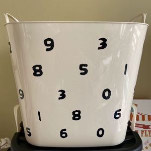 <b>Laundry</b> <b>Basket</b> Rectangle White Numbered Portable Clothing Organizer Storage <b>Basket</b> - Product Image 2