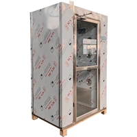 Cabine de douche d'air manuelle en acier inoxydable 304 antirouille pour une personne, dépoussiéreur de salle blanche