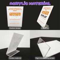 Panneau créatif personnalisé avec code QR A5 vertical panneau en acrylique pour cartes de visite panneau de table d'affichage avec logo