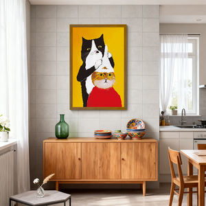 Arte <span class=keywords><strong>de</strong></span> <span class=keywords><strong>dibujos</strong></span> <span class=keywords><strong>animados</strong></span> <span class=keywords><strong>japoneses</strong></span> gato divertido peluquería pared arte pintura moderna sala <span class=keywords><strong>de</strong></span> estar niños habitación decoración póster pared pintura - Product Image 1