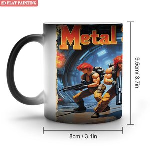 Tasse en céramique Metal Slug 3 de 11 oz, tasse à changement de couleur activée par la chaleur, design de peinture plate 2D - Product Image 1