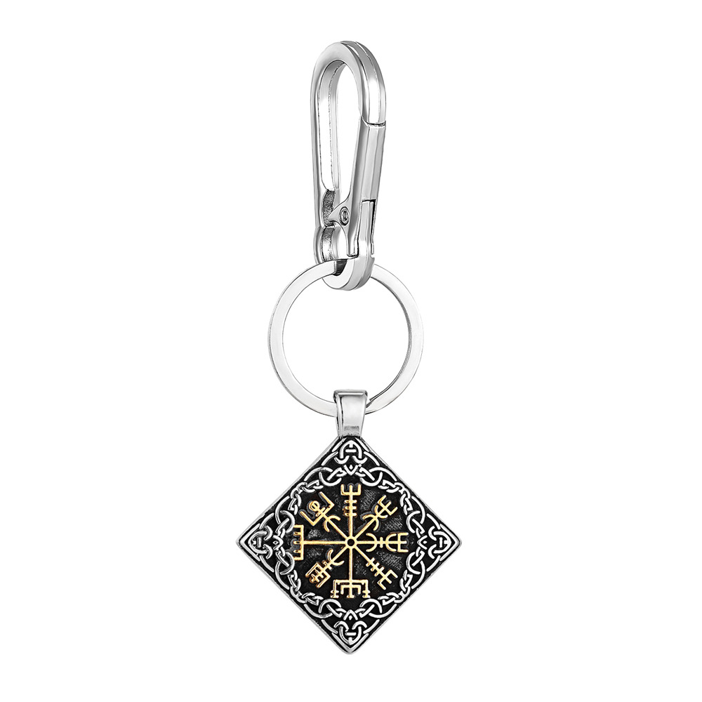 Pendentif bicolore avec fermoir bec d'aigle