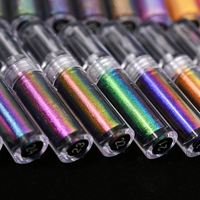 Fard à paupières liquide duo-chrome effet caméléon, finition métallique scintillante, waterproof, longue tenue, couleur unique, du clair au foncé – Offre Spéciale