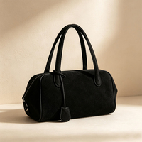 Tas Selempang Kulit Suede Desain Khusus Elegan Vintage Laptop Fashion Boutique Pegangan Atas Guangzhou untuk Wanita Pemasok ODM