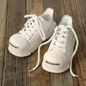 Unisex <b>White</b> & Black Court <b>Sports</b> Walking Shoes Casual Gel Mesh Cushioned Platform Fashionable Trendy Height Increasing - Product Image 2