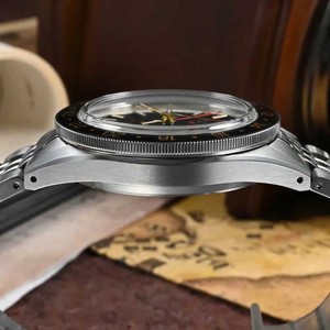 Reloj de Hombre con Bisel de Aluminio NH34 GMT, Logotipo Personalizado, Mecánico Automático, Sumergible, con Revestimiento Superluminoso - Product Image 3