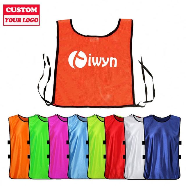 Cheap Custom Sports Mesh Soccer Player Gps Tracker Vest Print Name Reversible Youth Children Mesh
