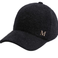 Nuevo sombrero deportivo grueso y cálido de felpa, logotipo bordado, piel sintética de conejo, sombreros de Hip Hop, gorra de béisbol de terciopelo a la moda para Unisex