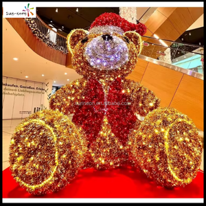 Décorations de Noël LED d'extérieur, grand motif d'ours lumineux, décoration de rue pour la Saint-Valentin - Product Image 6