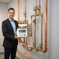 Compteur de chaleur ultrasonique MAINONE DN15 avec précision de classe 2, interface de communication M-BUS EN13757, certifié CE/MID/CPA/ISO