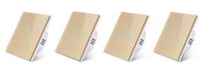 Interrupteur mural intelligent Tuya avec écran tactile en verre, Wi-Fi et Zigbee, 1/2/3/4 voies, avec 4 <span class=keywords><strong>relais</strong></span>, pour chauffe-eau et rideaux - Product Image 4