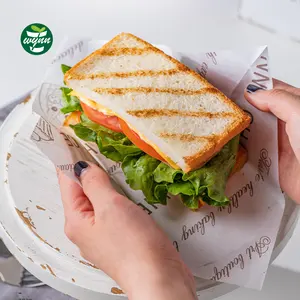 Kemasan Kustom Kertas Lilin Tahan Lemak Lapisan PE untuk Kemasan Hamburger Sandwich Shawarma