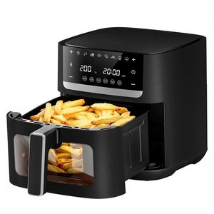 Freidora <span class=keywords><strong>De</strong></span> Aire Inteligente <span class=keywords><strong>De</strong></span> Plástico Mate, Nueva Pantalla Táctil Digital Dorada, 5,5 <span class=keywords><strong>Litros</strong></span>, Negro Brillante, 4L, 5L, 5.5L, 6L, Freidora <span class=keywords><strong>De</strong></span> Aire Inteligente - Product Image 5