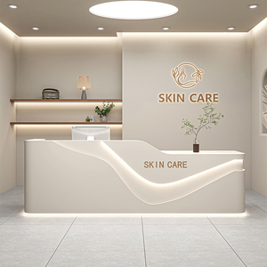 Quầy thu ngân hiện đại tối giản bằng MDF dành cho cửa hàng nhỏ, tiệm làm đẹp, quầy lễ tân công ty, khách sạn, trường học & bệnh viện - Product Image 1