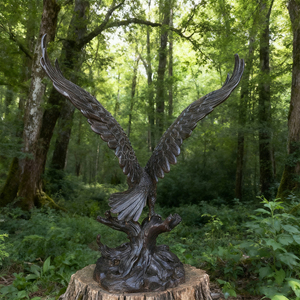 Grandes Sculptures d'aigle en bronze antique Prix d'usine Techniques de moulage et de placage Impression personnalisée Modèle grandeur nature - Product Image 3
