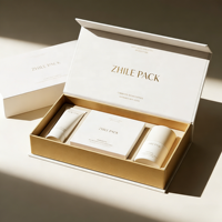 Boîte cadeau rigide avec couvercle magnétique personnalisé et insert en mousse EVA pour maquillage et soins de la peau, emballage de kit cadeau PR, vente en gros