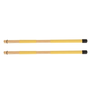 1 par de prácticas cepillos de bambú para tambor, palos de tambor, accesorio para instrumentos musicales (amarillo) - Product Image 5