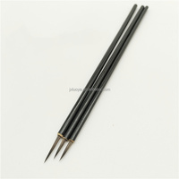 Délicat Nail Art Liner Brosse Poignée En Métal Belette Fibre Cheveux Base En Bois Forme Ovale Manche En Bambou pour Fine Liner Nail Painting