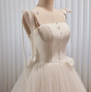 <span class=keywords><strong>Vestido</strong></span> de boda y cumpleaños de satén blanco para adultos para banquetes y estudios fotográficos ceremonias de compromiso para comercio exterior - Product Image 4