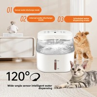 Fontaine à eau intelligente pour chat, à détection de mouvement automatique, à circulation continue, portable, contrôlée par Wi-Fi via application mobile pour chiens et chats