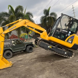 Excavatrice sur chenilles hydraulique Komatsu PC56-7 en excellent état, 5 tonnes, d'origine japonaise, faible nombre d'heures de fonctionnement, moteur et pompe inclus - Product Image 3
