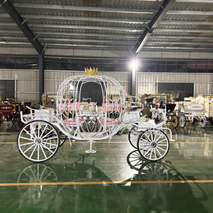 2025 nhà máy Outlet Hoàng Gia công chúa đám cưới ngựa vận chuyển điện 4 bánh xe Cinderella bí ngô vận chuyển đèn LED - Product Image 6