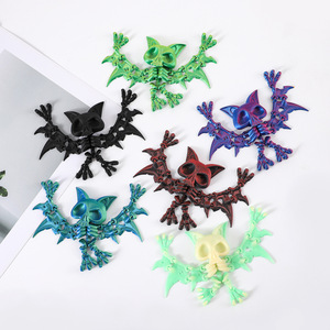 Ornement de chauve-souris imprimé en 3D qui brille dans le noir, figurine pendentif, jouet pour enfants qui brille dans le noir pour Halloween, modèle - Product Image 3