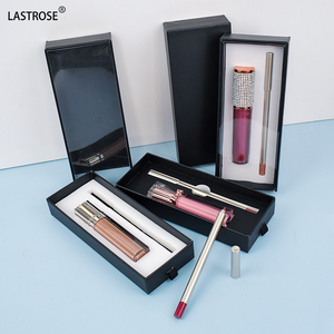 Set de 2 brillos labiales con caja negra al por mayor, delineador de espuma a prueba de transferencia y set de brillos labiales de alta pigmentación, marca privada - Product Image 4