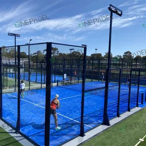 Fornecendo vidro panorâmico Fence Padel campos de ténis para todas as configurações Modular Court fornecedor