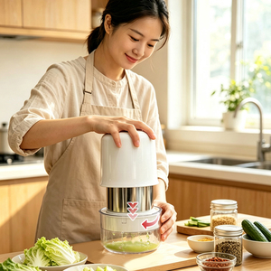 Essoreuse à salade rotative pour la maison, facile à nettoyer, filtre d'égouttage pour légumes, pratique pour un usage quotidien, gadget de préparation alimentaire pour la cuisine - Product Image 5