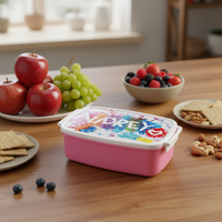 Boîte à lunch en plastique de qualité alimentaire rectangulaire personnalisé sublimation récipient alimentaire vierge