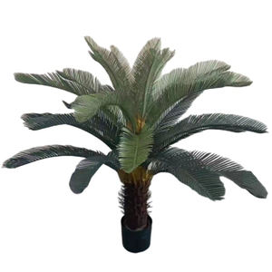 ต้นปรงต้นไม้เทียมสีเขียว1.35ม. ต้นปรงต้นไม้เทียมต้นปาล์มจำลองกระถางต้นไม้ในร่ม - Product Image 2
