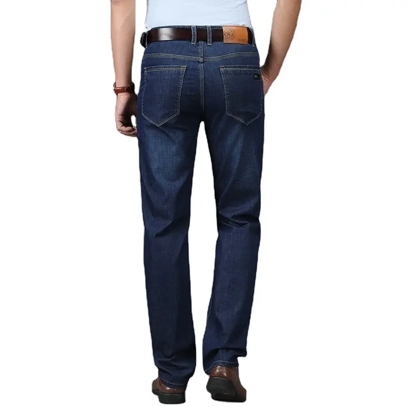 Jeans baggy d'été pour hommes vente en gros stock de vêtements extensibles et respirants pour hommes jeans pour hommes denim de grande taille jeans pour hommes