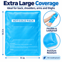 Compresse chaude/froide réutilisable XL en gel souple, pour soulager la douleur au dos, à la cheville, à la jambe, au pied, au bras