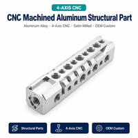 Service d'usinage CNC 4 axes, pièces structurelles en aluminium sur mesure, bloc de collecteur de rail, fraisage, perçage pour l'usinage de trous filetés