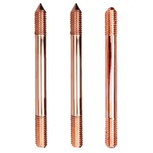 Copper Earthing Rod Threaded Earth Rod For Grounding Protection System