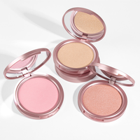 Highlighter Mineral Padat Logo Kustom 8 Warna Bedak Wajah & Tubuh untuk Menyinari Kulit, Tahan Lama, Vegan, Bebas Kekejaman