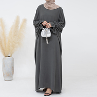 Nouvelle robe de grande taille pour femmes Abaya vêtements islamiques Abaya musulmane de Dubaï Robe abaya pour femmes islamiques froissées en polyester robes modestes